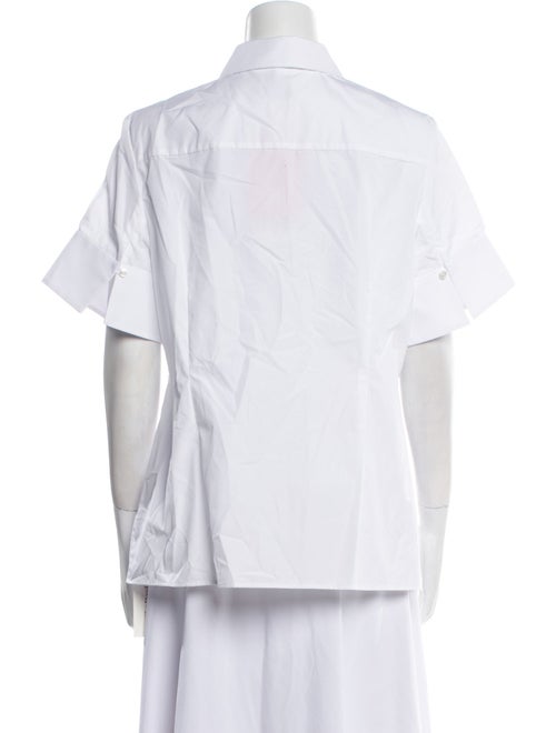 Erdem Short Sleeve Button-Up Top