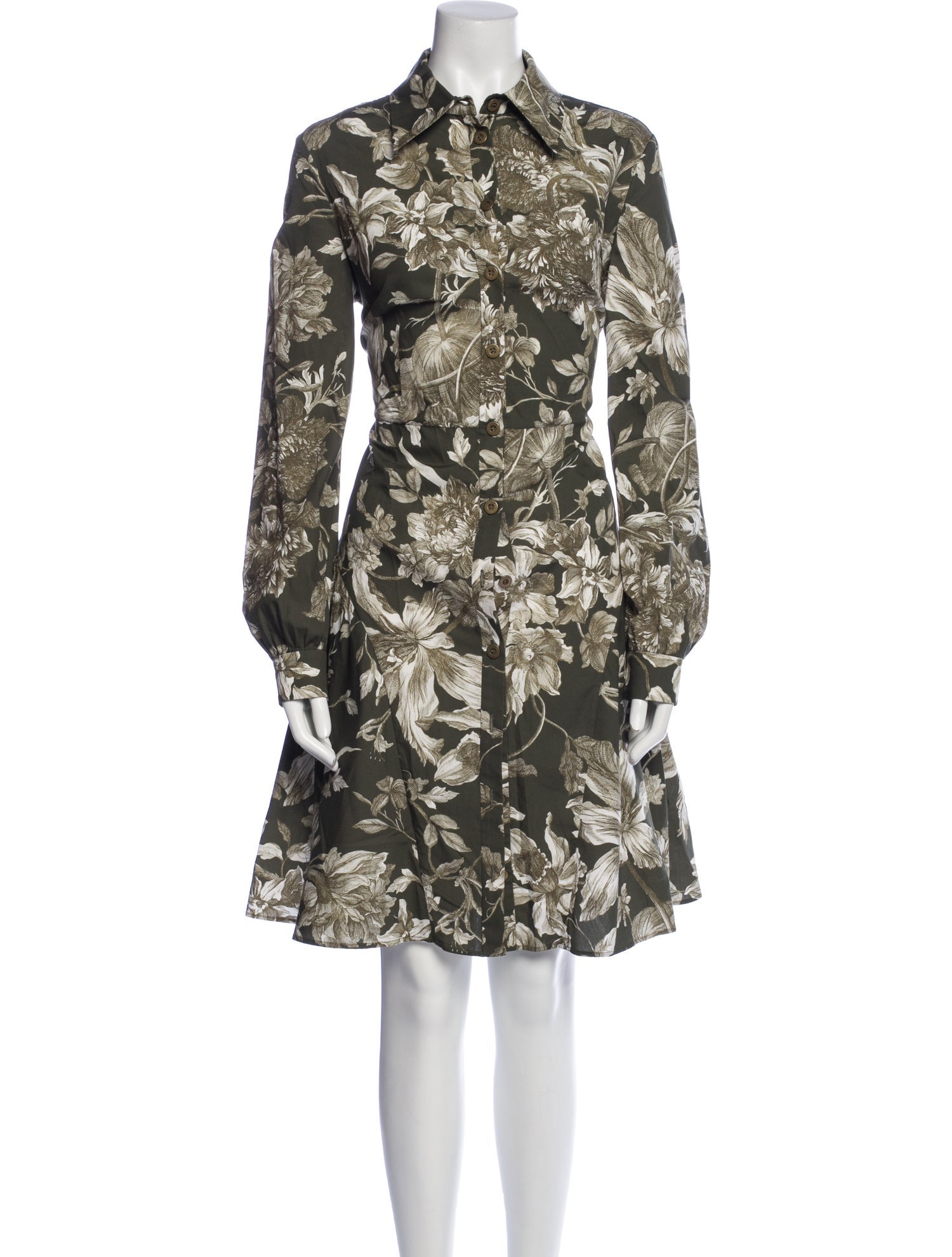Erdem Floral Print Knee-Length Dress