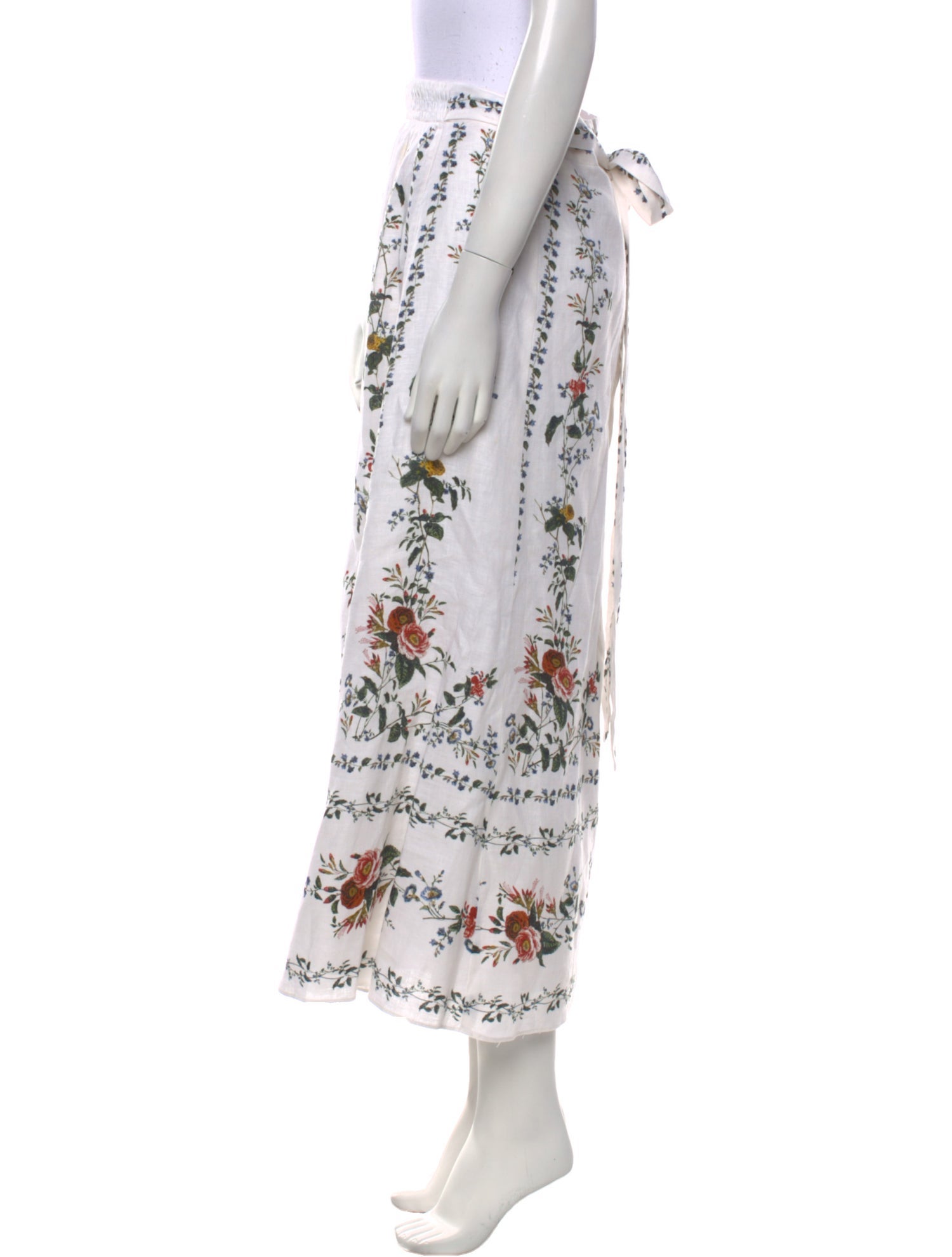 Erdem Linen Midi Length Skirt