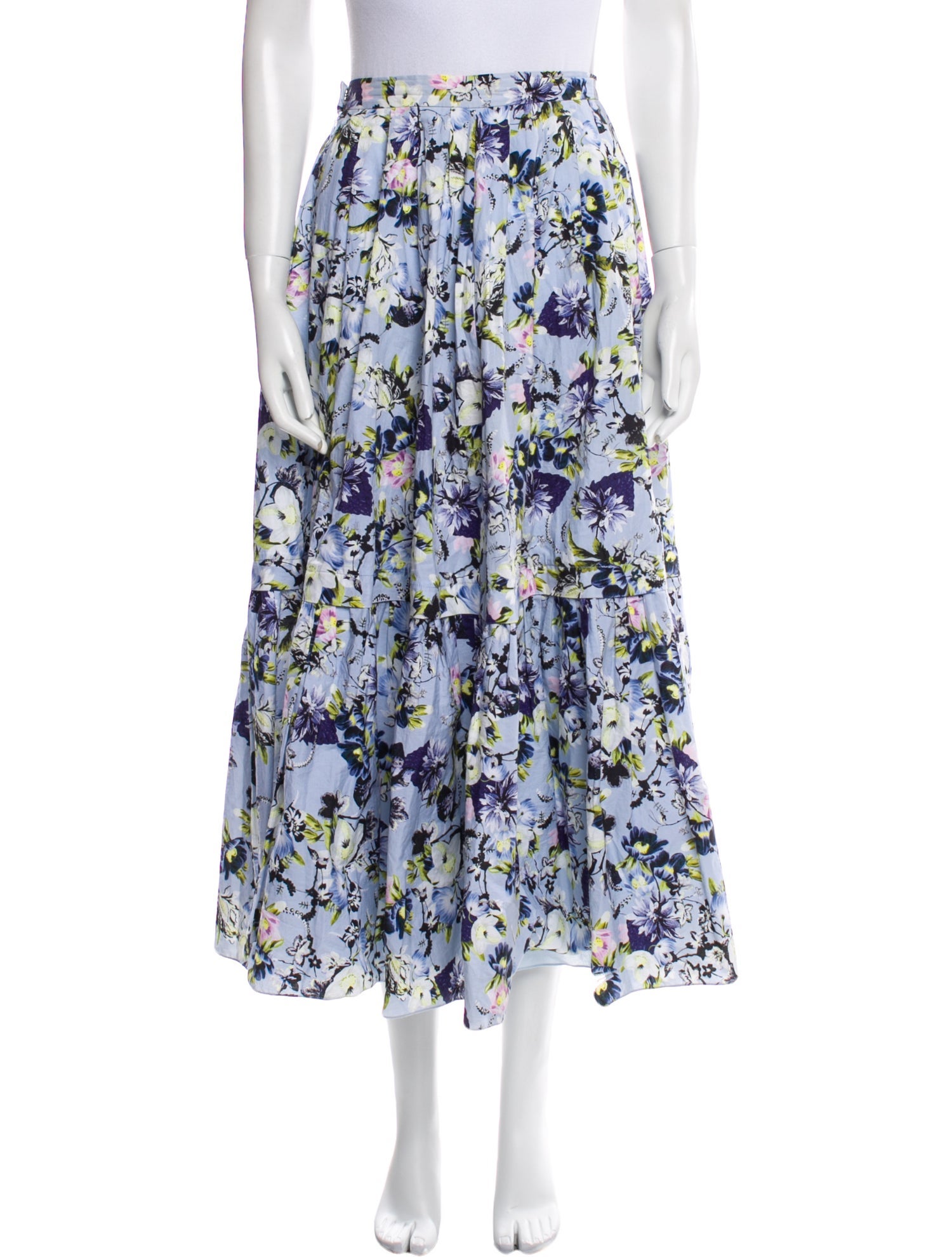 Erdem Floral Print Midi Length Skirt