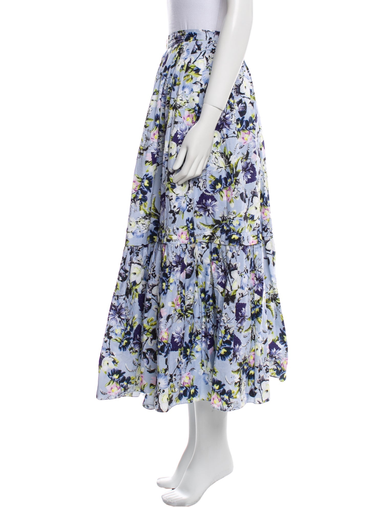 Erdem Floral Print Midi Length Skirt