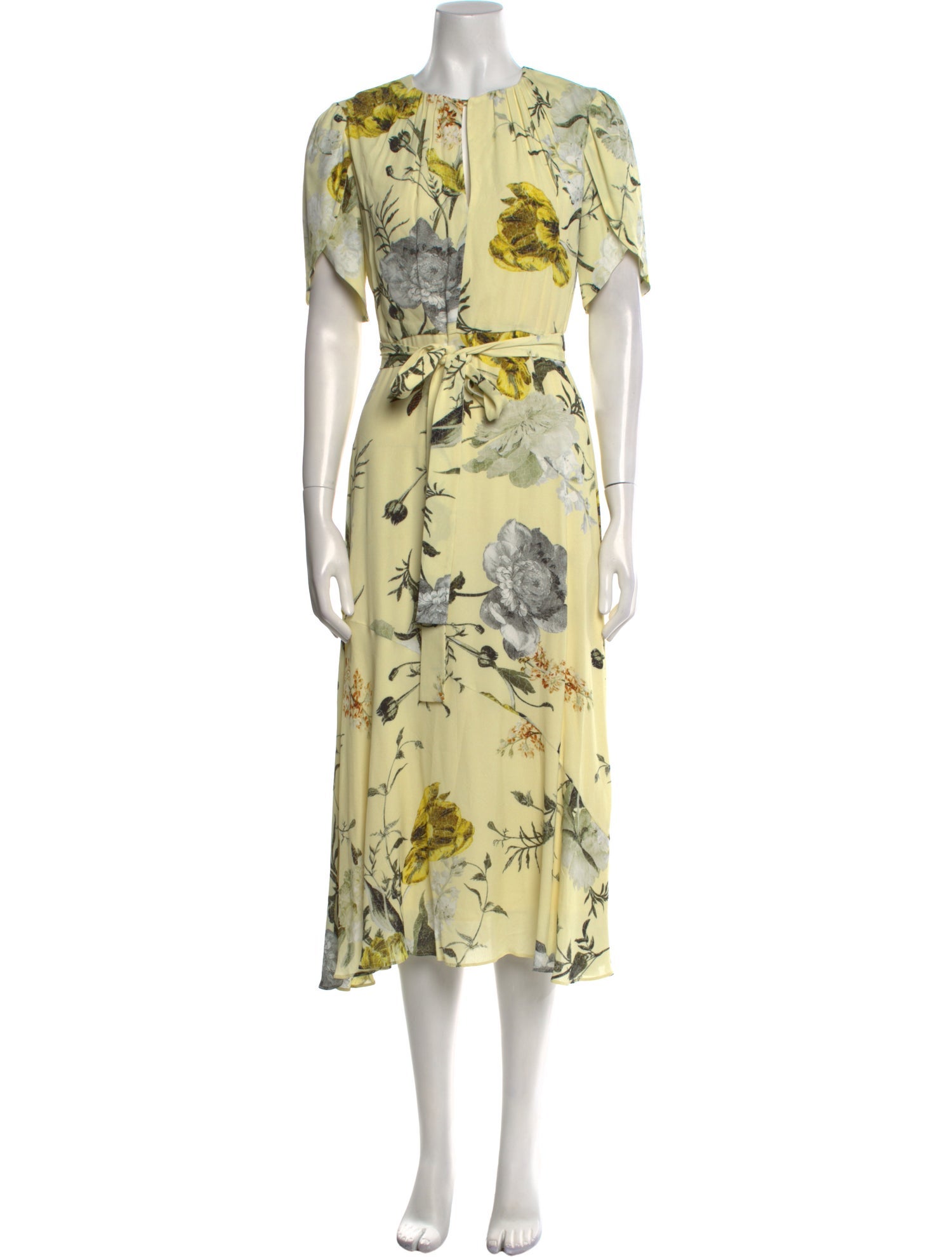 Erdem Floral Print Midi Length Dress