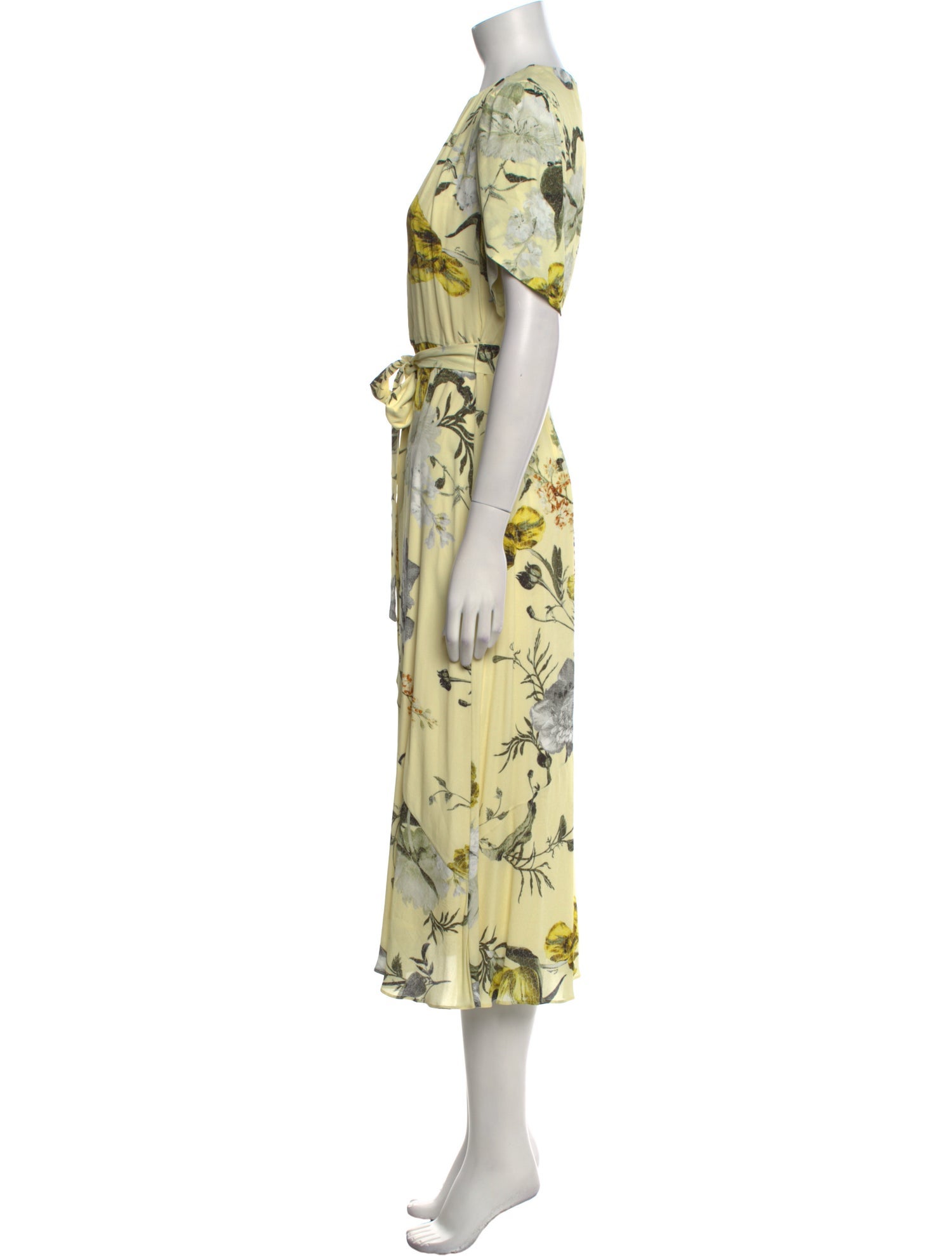 Erdem Floral Print Midi Length Dress