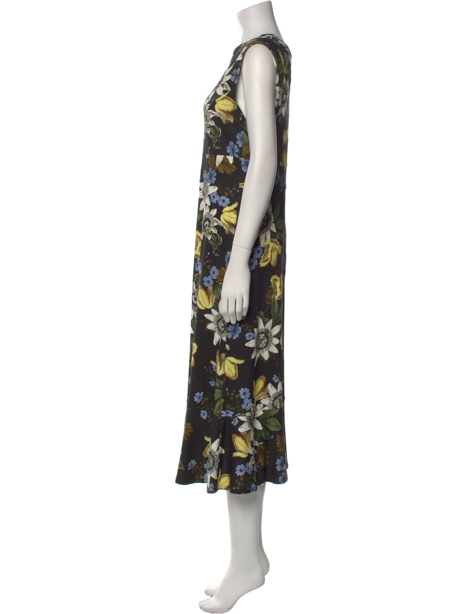 Erdem Floral Print Midi Length Dress