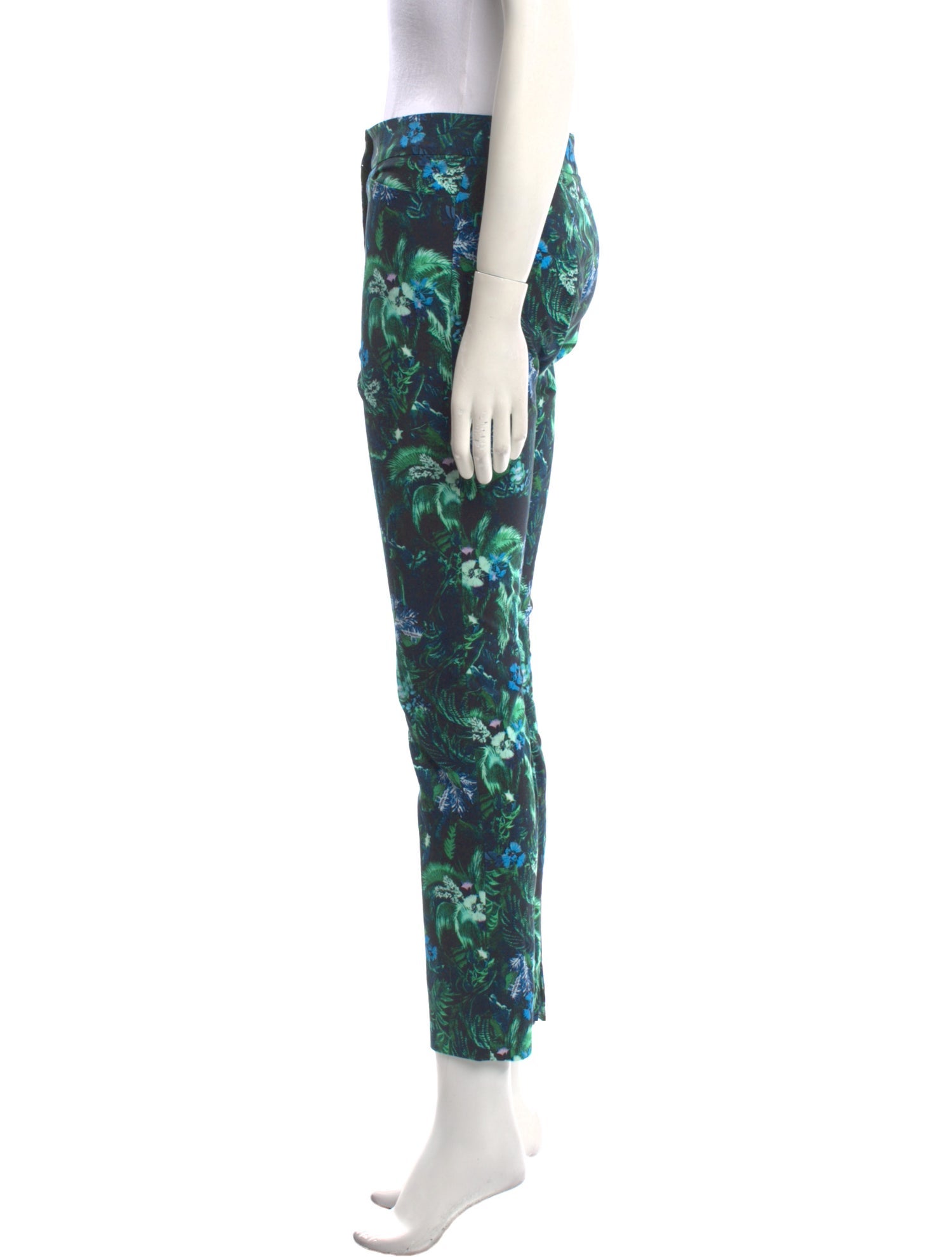 Erdem Floral Print Skinny Leg Pants