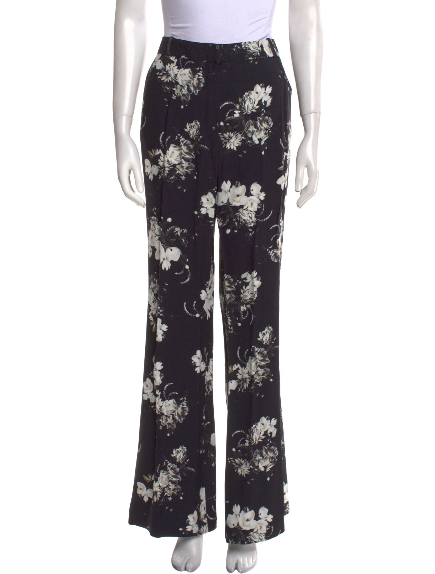Erdem Floral Print Wide Leg Pants