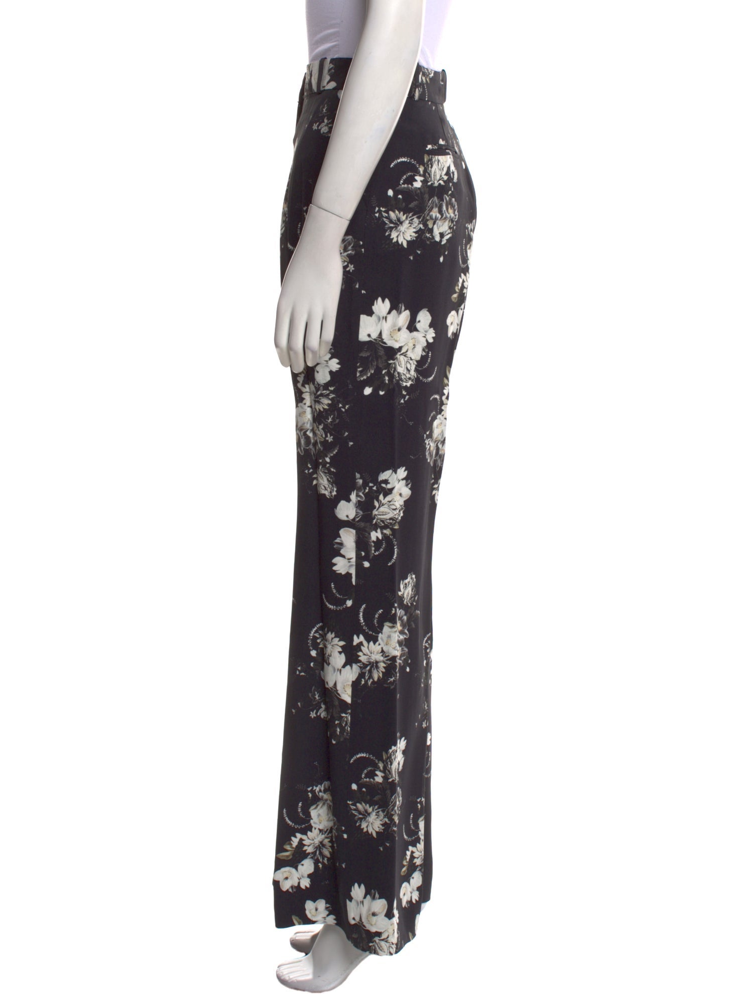 Erdem Floral Print Wide Leg Pants