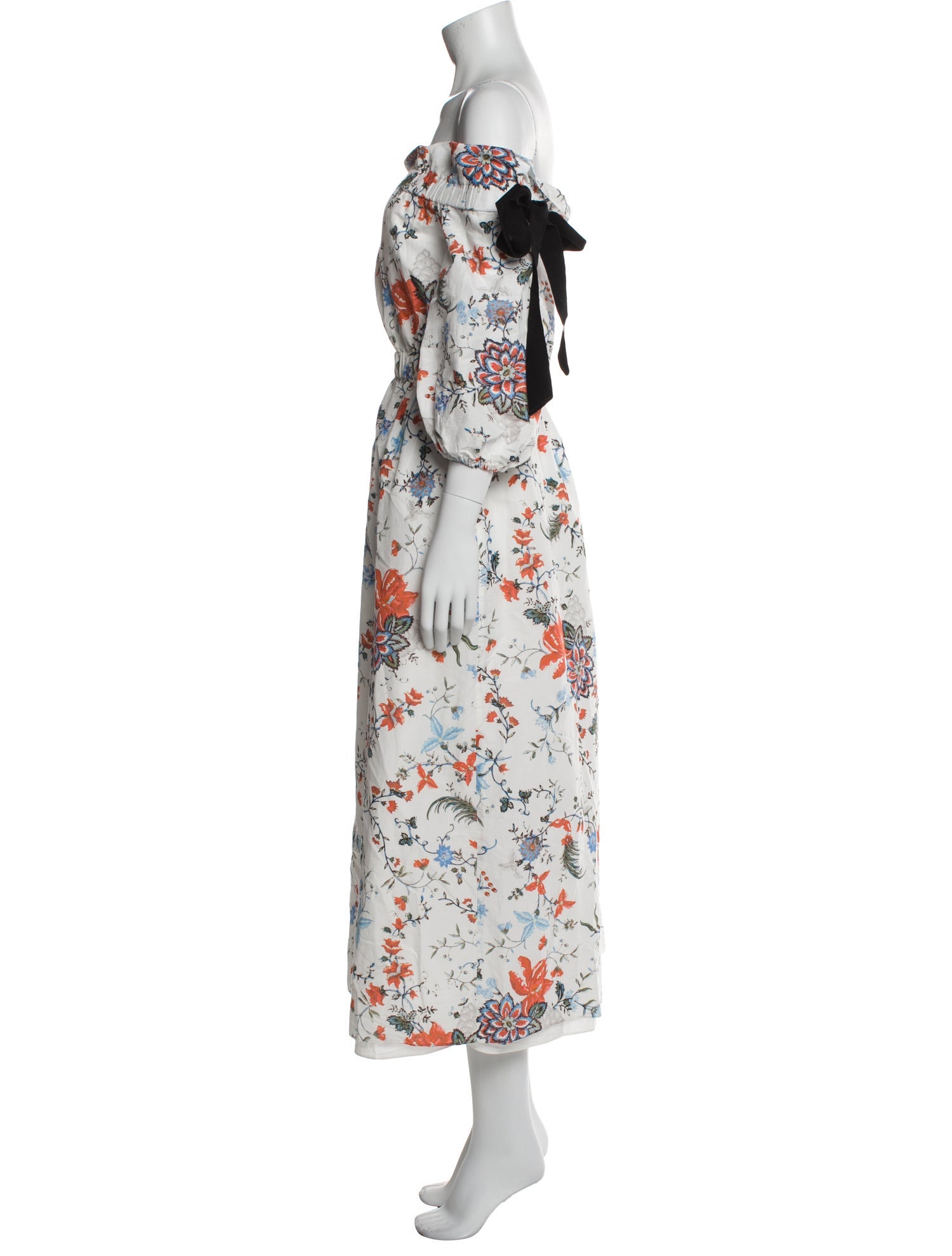 Erdem Floral Print Midi Length Dress