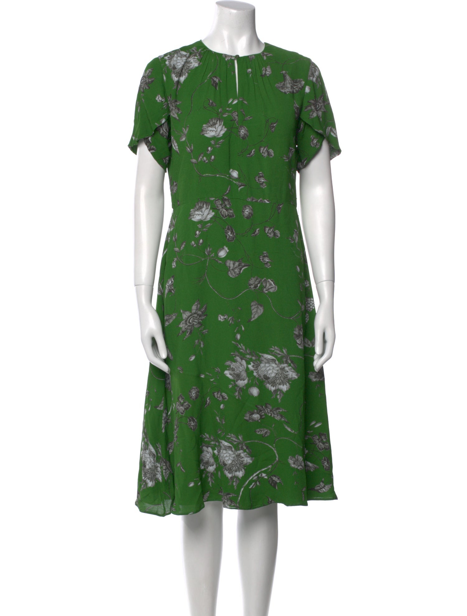 Erdem Floral Print Midi Length Dress