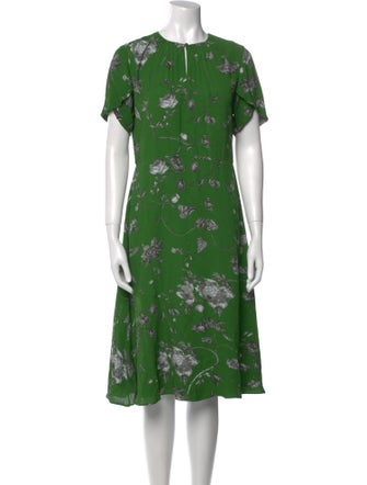 Erdem Floral Print Midi Length Dress