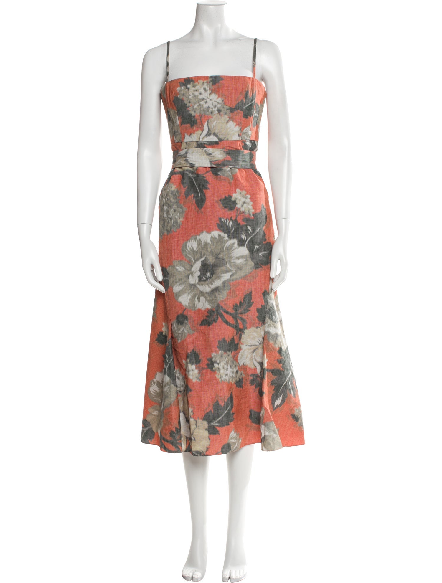 Erdem Floral Print Midi Length Dress