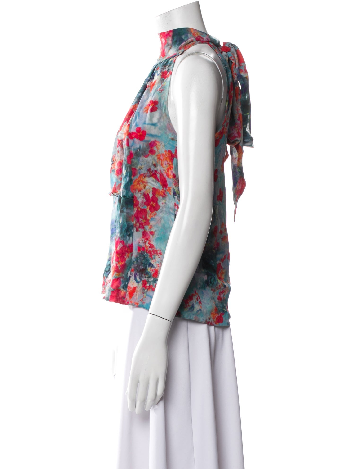 Erdem Silk Floral Print Blouse