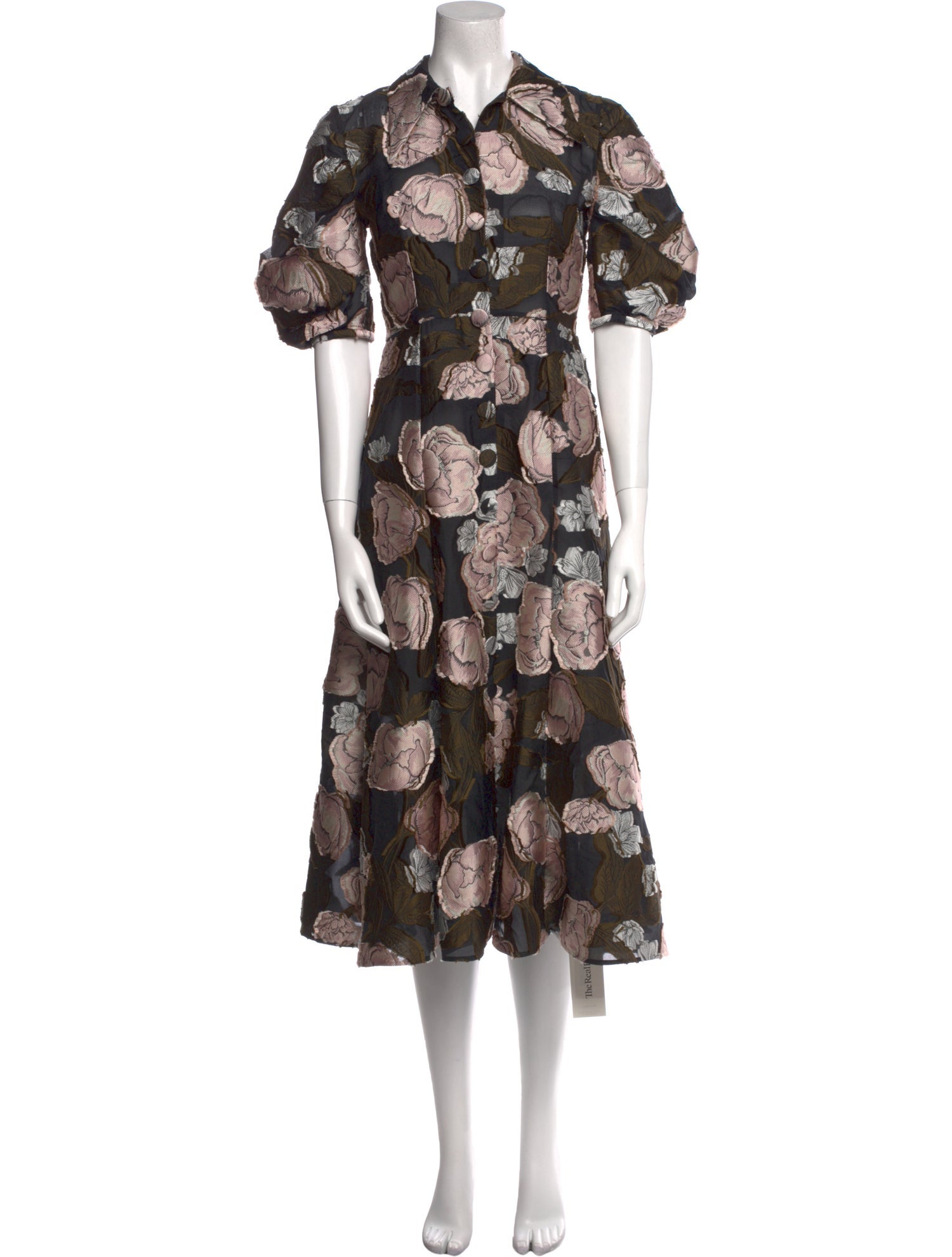 Erdem Floral Print Midi Length Dress - Black Dresses, Clothing - ERD46689 |  The RealReal