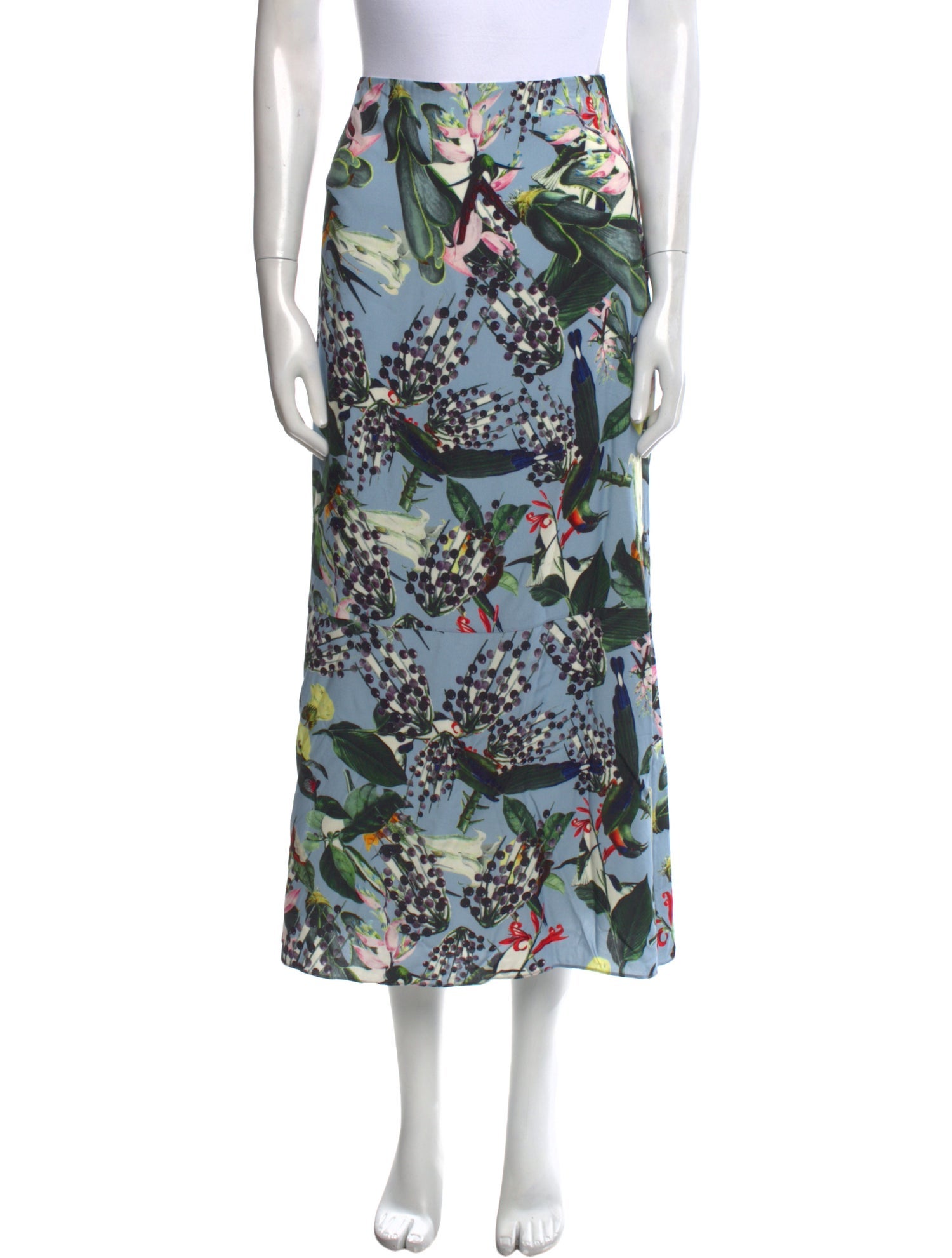 Erdem Floral Print Midi Length Skirt