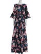 Erdem Floral Print Long Dress