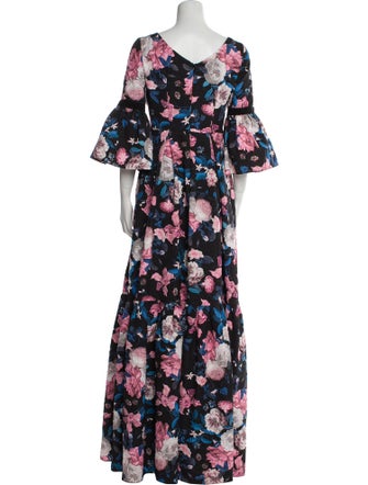 Erdem Floral Print Long Dress