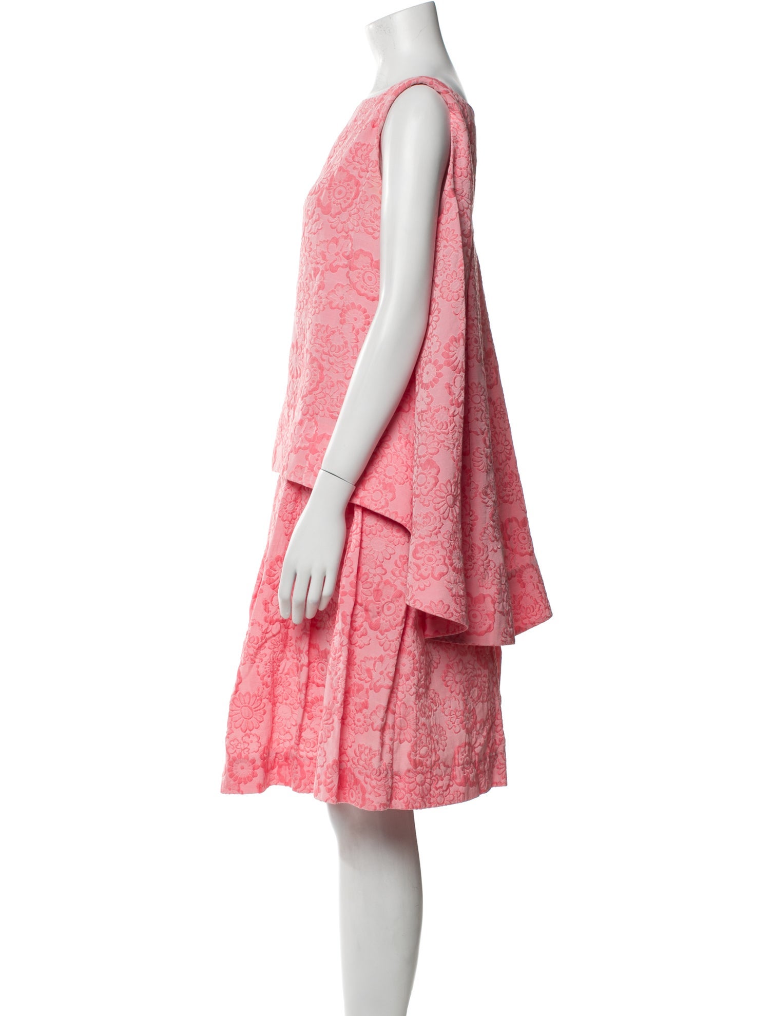 Erdem Floral Print Grosgrain Trim Skirt Set