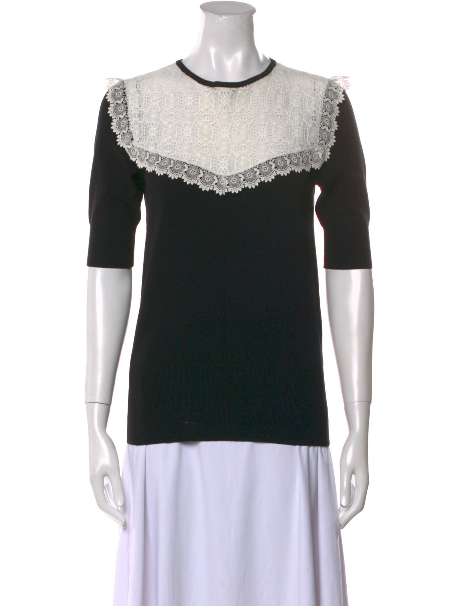 Erdem Crew Neck Short Sleeve Top