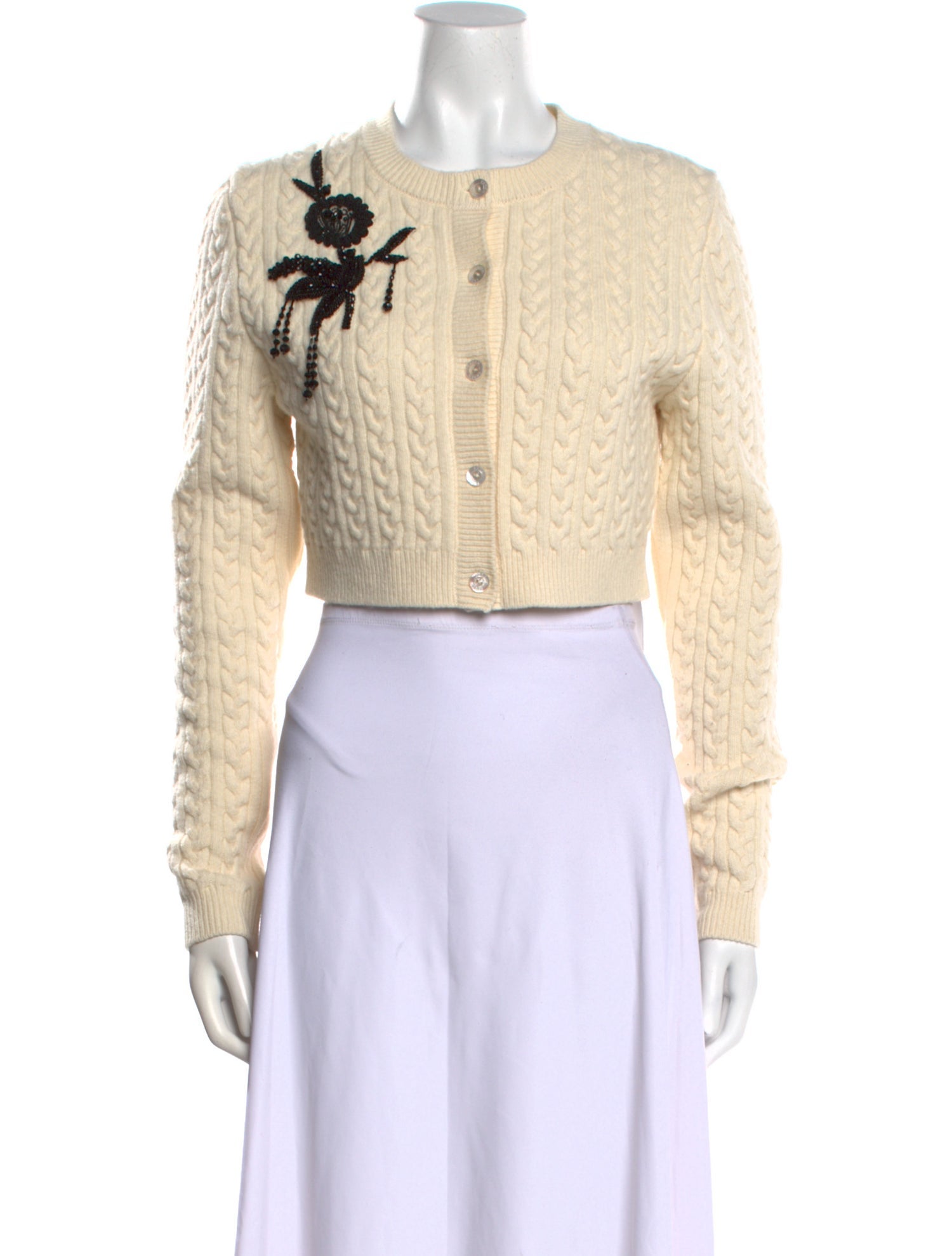 Erdem Patterned Crew Neck Sweater