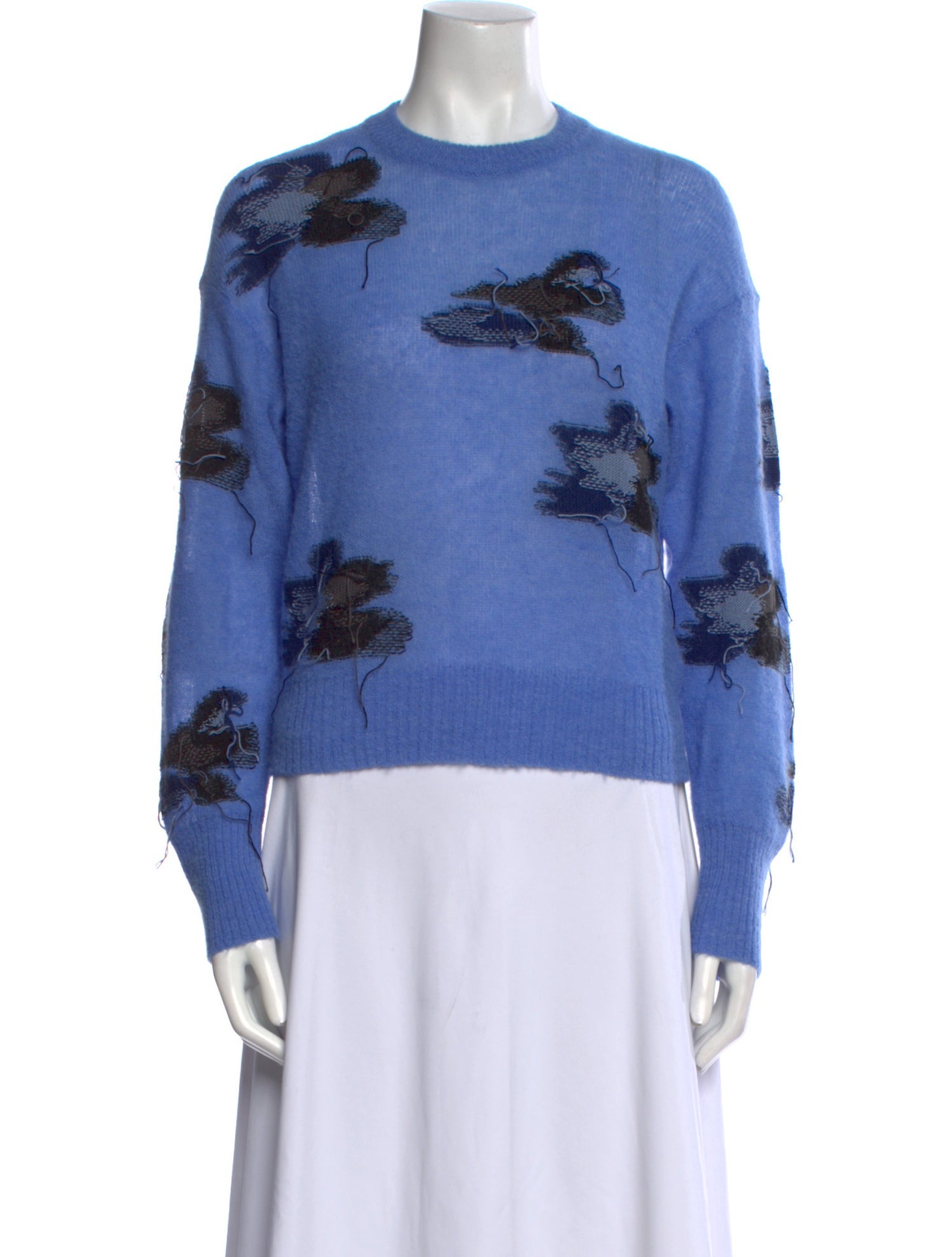 Erdem Printed Crew Neck Sweater