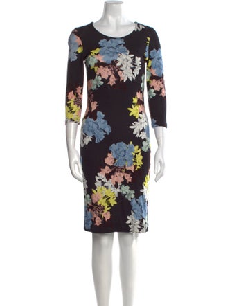 Erdem Floral Print Knee-Length Dress