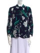 Erdem Floral Print Mock Neck Blouse