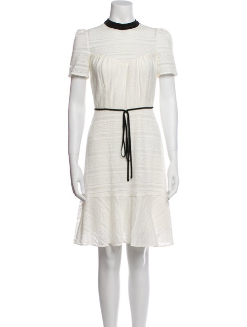 Erdem Mock Neck Knee-Length Dress