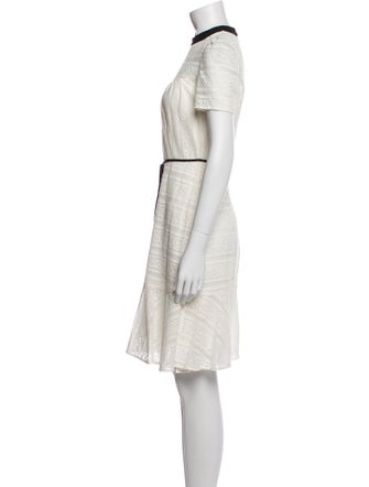 Erdem Mock Neck Knee-Length Dress