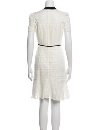 Erdem Mock Neck Knee-Length Dress