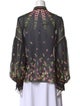 Erdem Silk Floral Print Button-Up Top