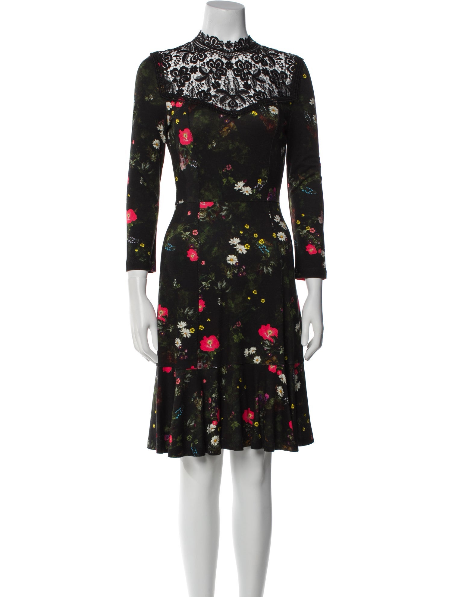 Erdem Floral Print Knee-Length Dress