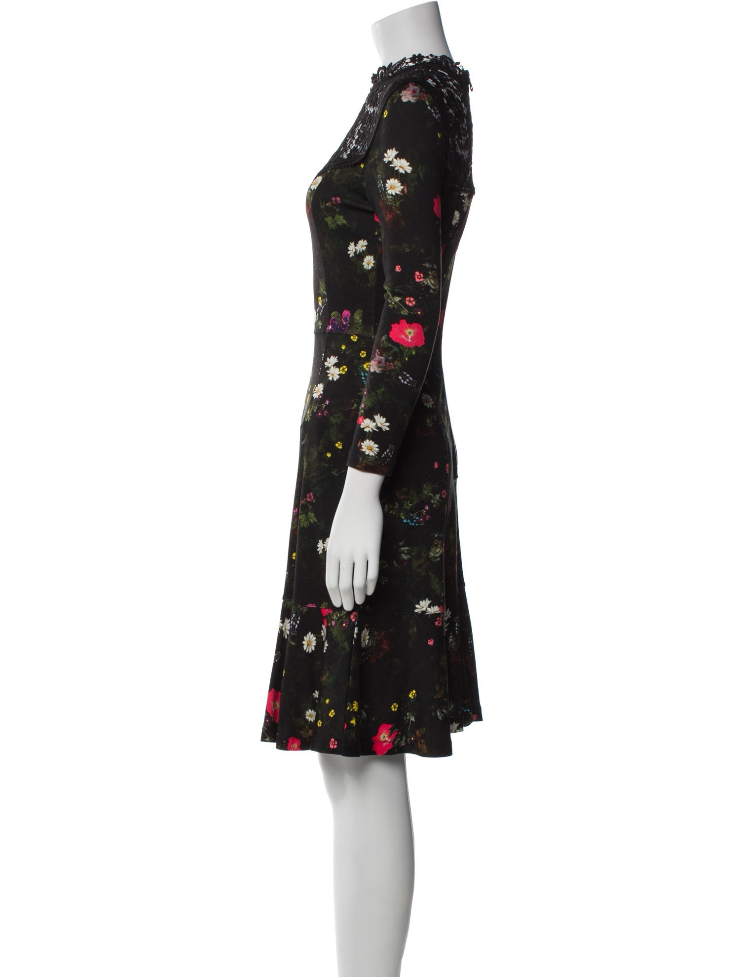 Erdem Floral Print Knee-Length Dress