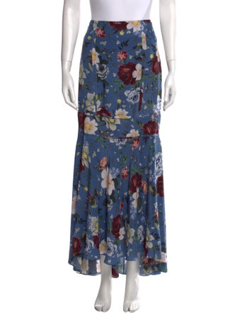 Erdem Floral Print Long Skirt