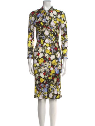 Erdem Floral Print Knee-Length Dress