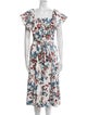 Erdem Floral Print Midi Length Dress