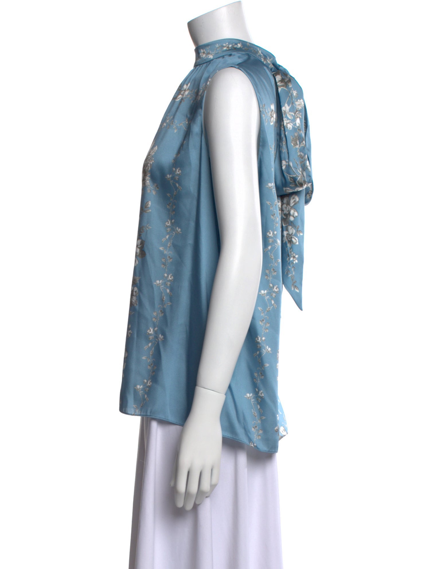 Erdem Floral Print Mock Neck Top