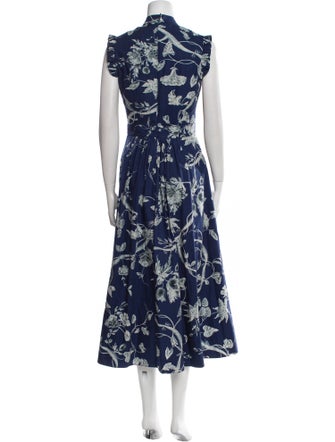Erdem Floral Print Long Dress