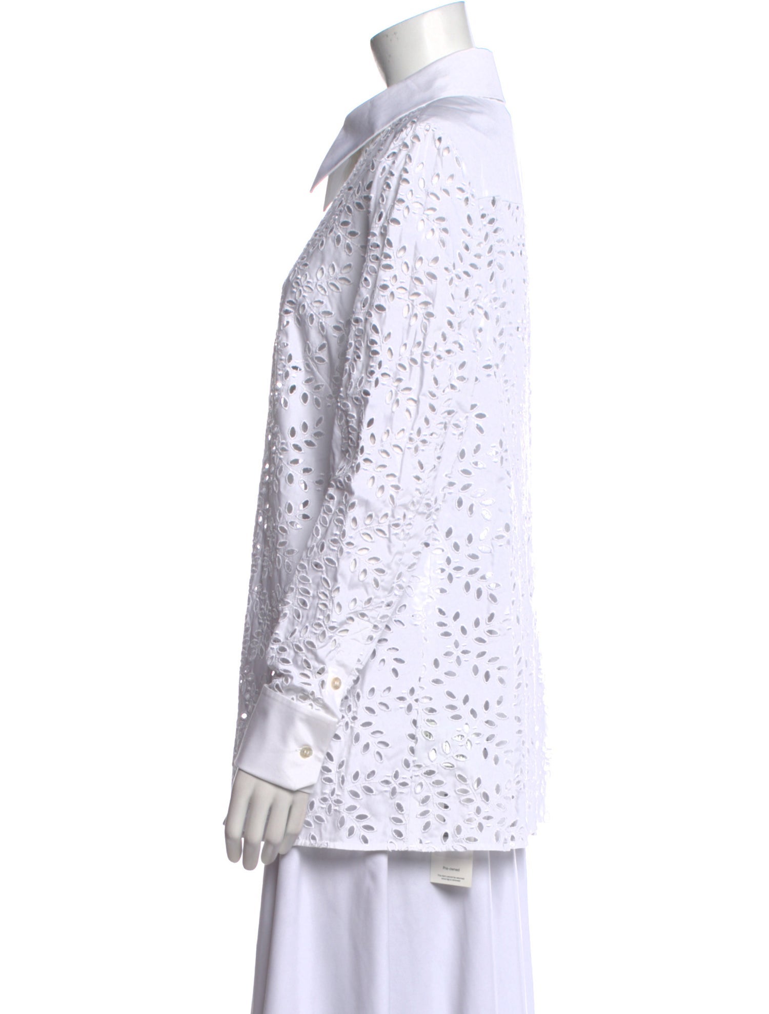 Erdem Printed Long Sleeve Button-Up Top