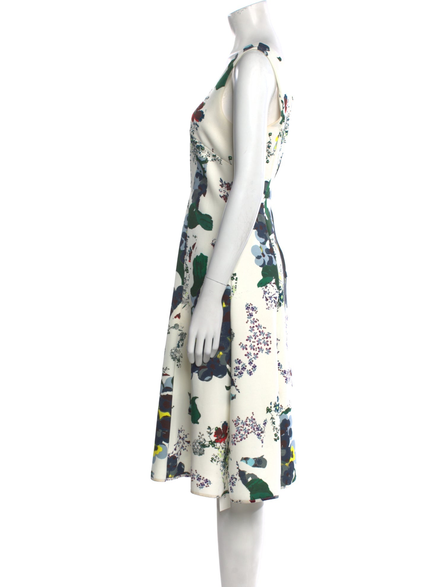Erdem Floral Print Midi Length Dress