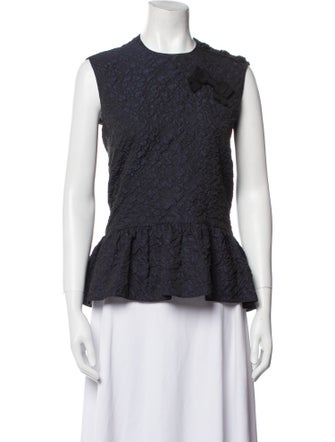 Erdem Crew Neck Sleeveless Top