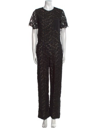 Erdem Silk Lace Pattern Jumpsuit