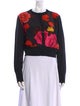 Erdem Wool Floral Print Crop Top