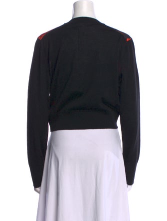 Erdem Wool Floral Print Crop Top