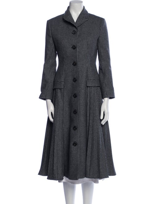 Erdem Wool Houndstooth Print Coat