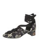 Erdem Printed Gladiator Sandals