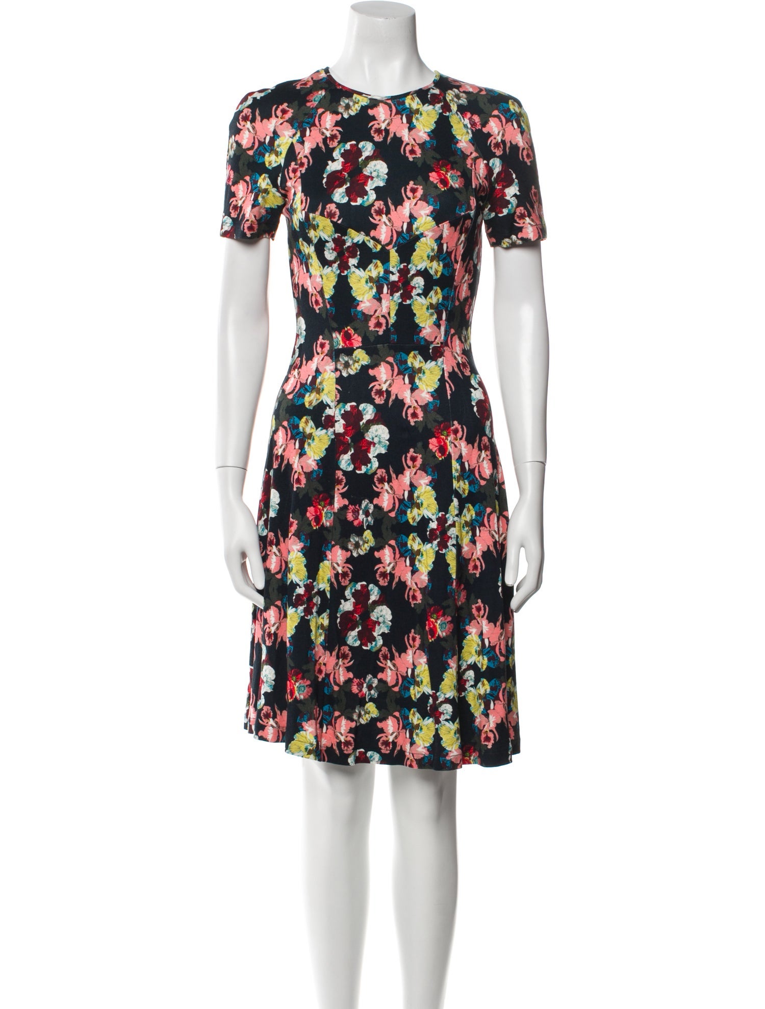 Erdem Floral Print Knee-Length Dress