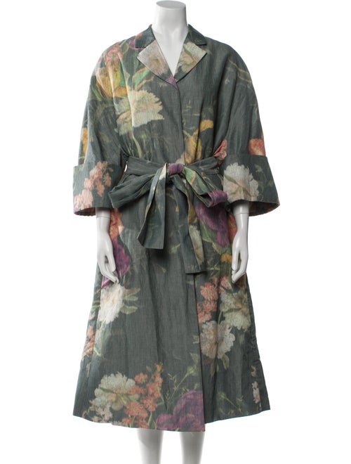 Erdem Floral Print Trench Coat