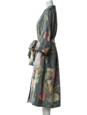 Erdem Floral Print Trench Coat