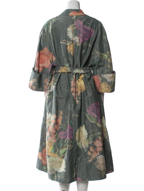 Erdem Floral Print Trench Coat