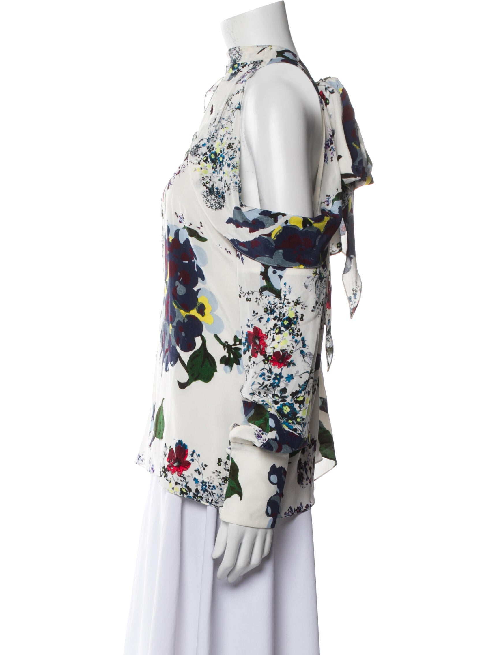 Erdem Silk Floral Print Blouse